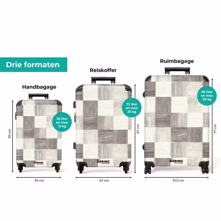 Koffer - Patroon - Dambord - Houtnerf — 8