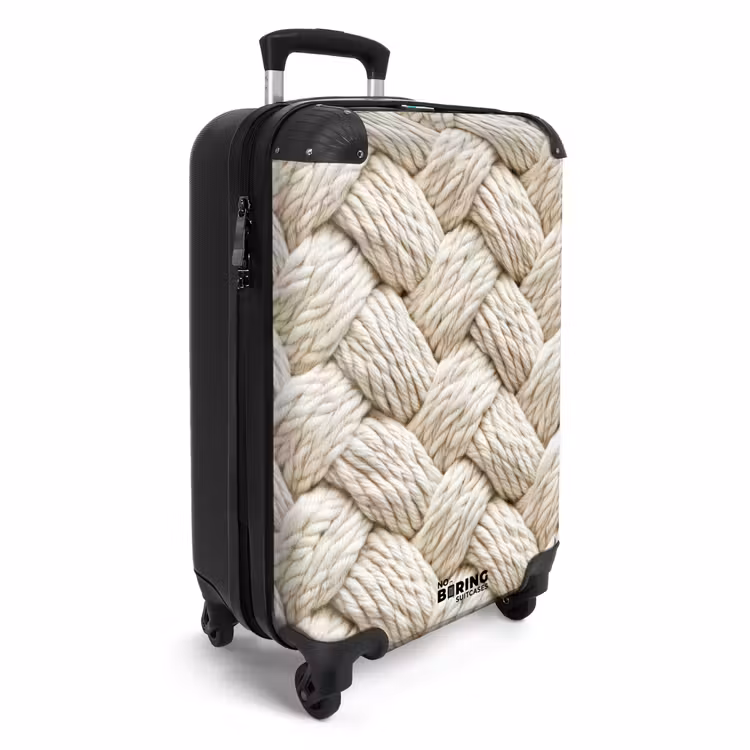 Koffer - Touw - Gebreid - Beige — 2