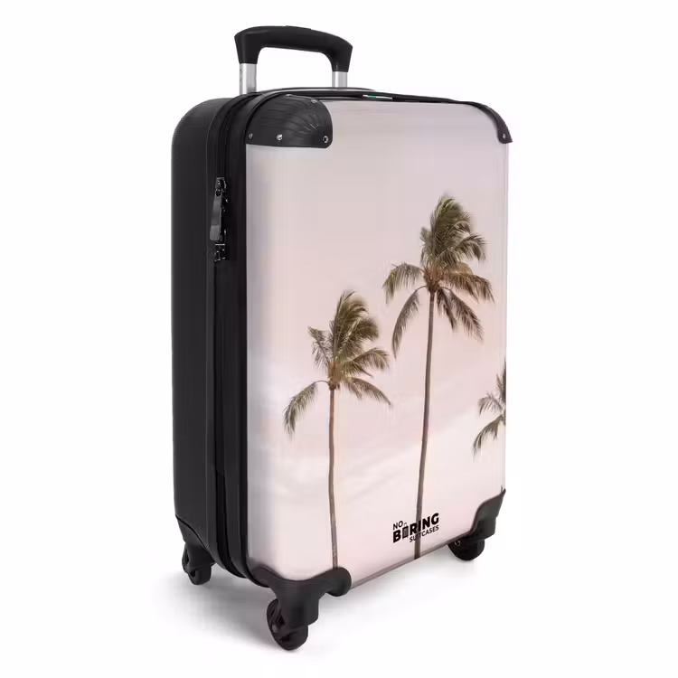 Koffer - Palmbomen - Zonsondergang - Roze — 2