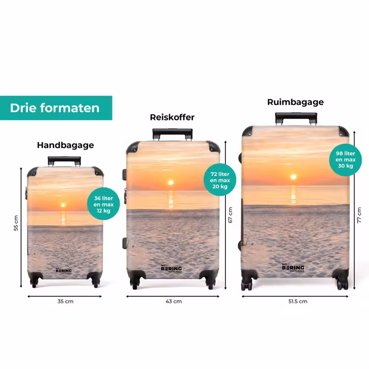 Koffer - Zonsondergang - Strand - Zand — 8