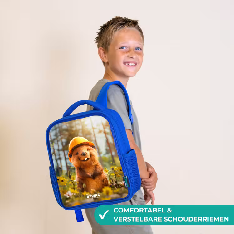 Kinderrugzak met naam - Blauw - Benno Bloembouwer — 4