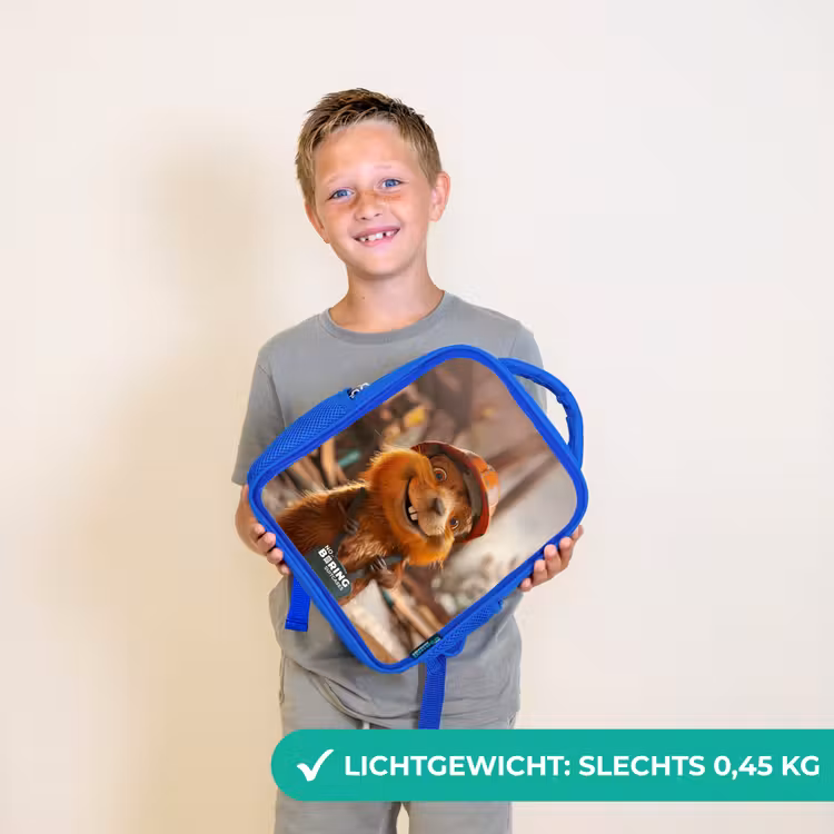 Kinderrugzak met naam - Blauw - Bertus Bouwbever — 2