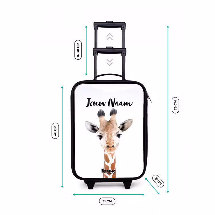 Kinderkoffer met naam - Zwart - Gerrie Giraffe — 6