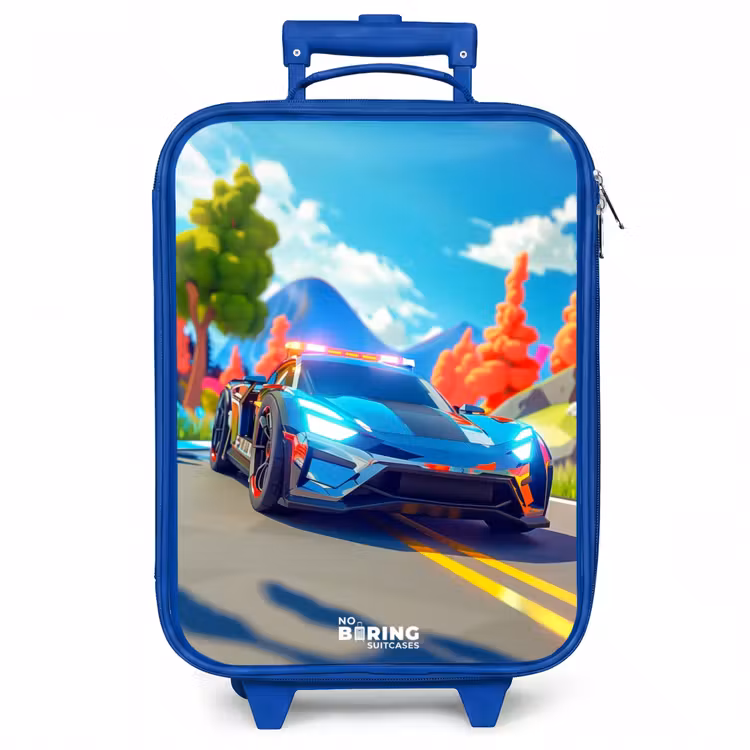 Kinderkoffer - Blauw - Sirene speedcar — 1