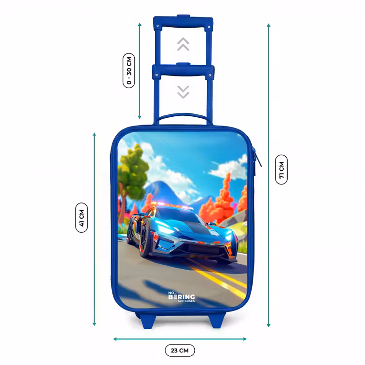 Kinderkoffer - Blauw - Sirene speedcar — 6