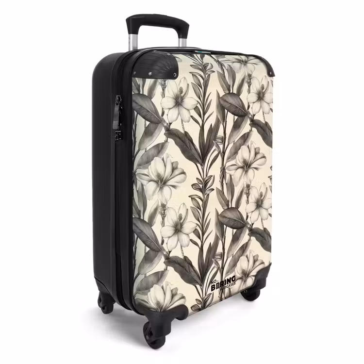 Koffer - Klassiek - Botanisch - Zwart - Beige — 2