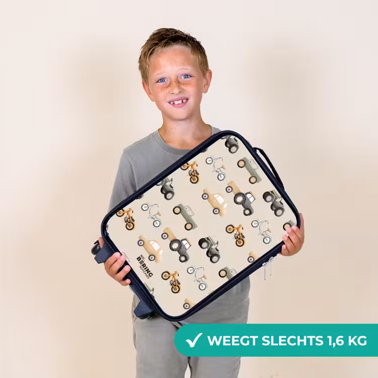 Kinderkoffer - Retro voertuigen patroon — 2