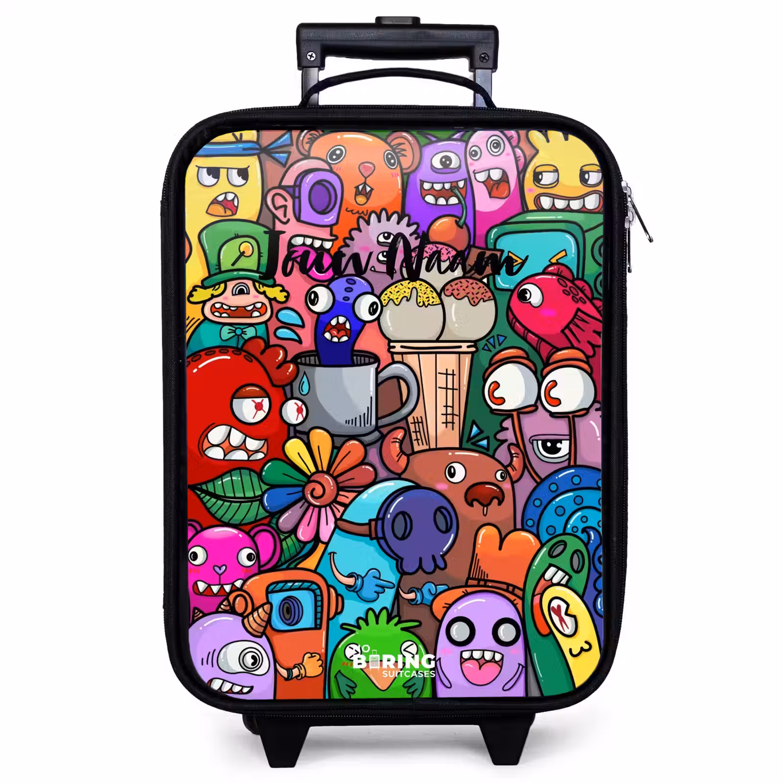 Kinderkoffer - Monsters, bloemen en ijsje patroon — 1