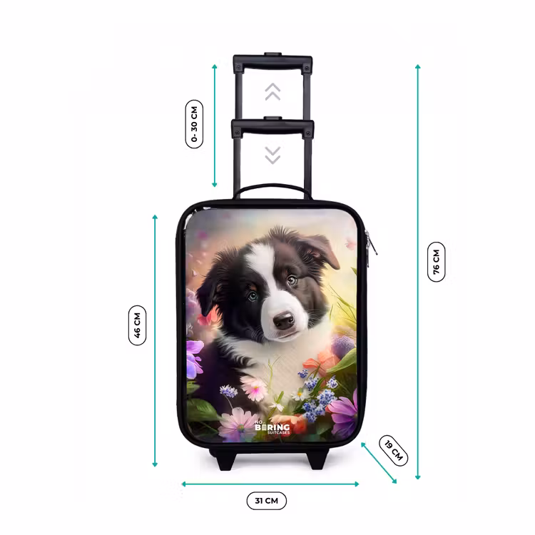 Kinderkoffer - Hond met blauwe ogen in een veld — 4