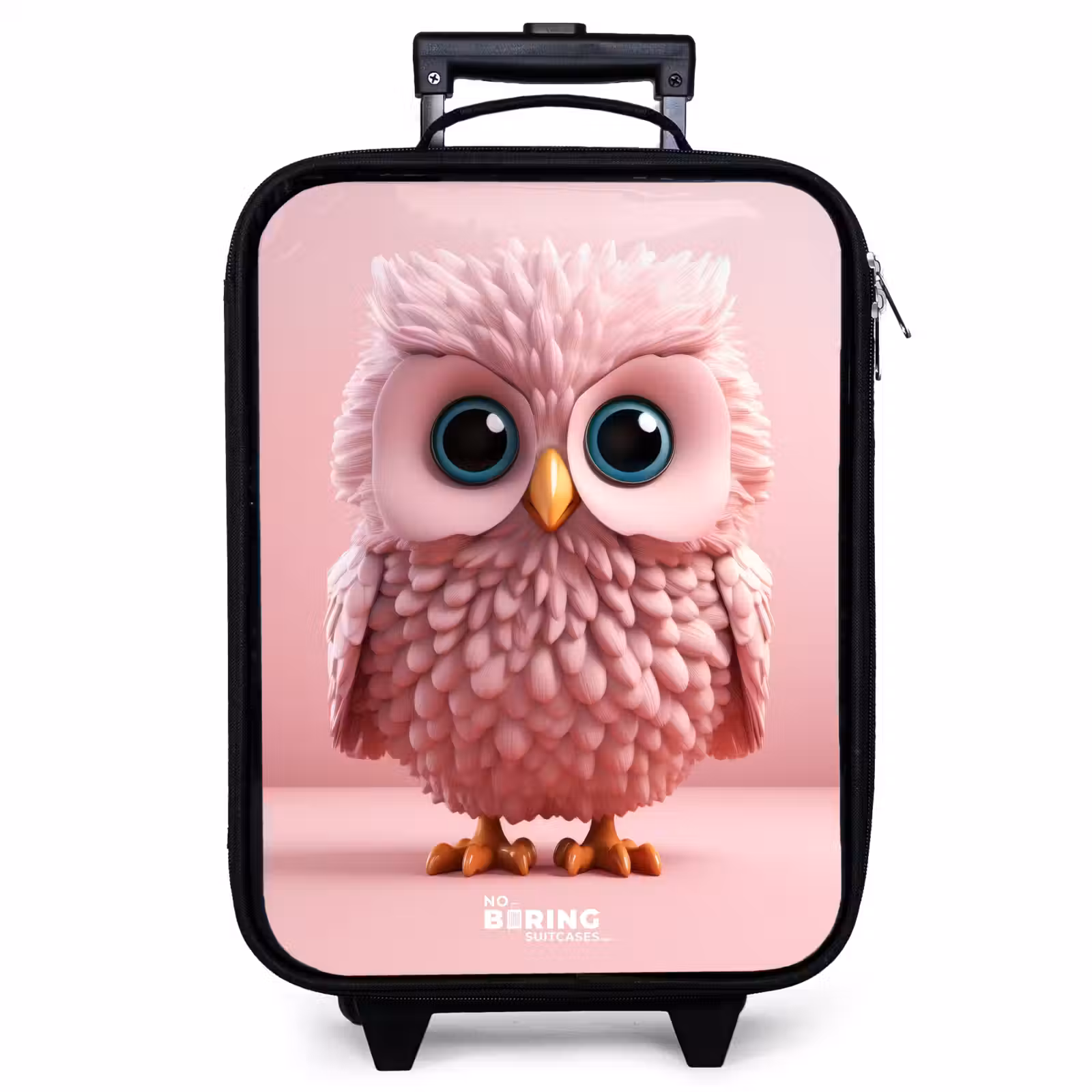 Kinderkoffer - Roze uil met blauwe ogen — 1