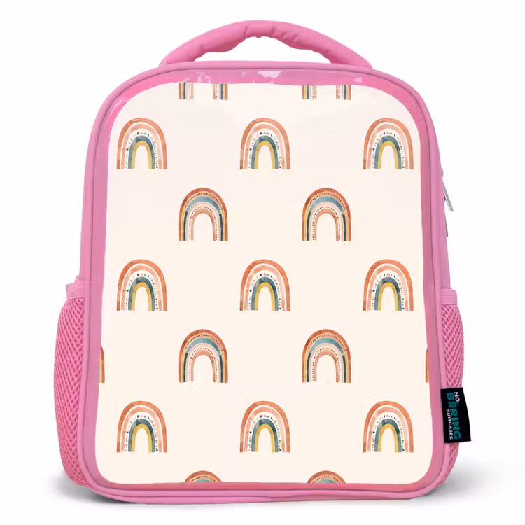 Kinderrugzak - Roze - Boho - Regenboog - Patroon — 1