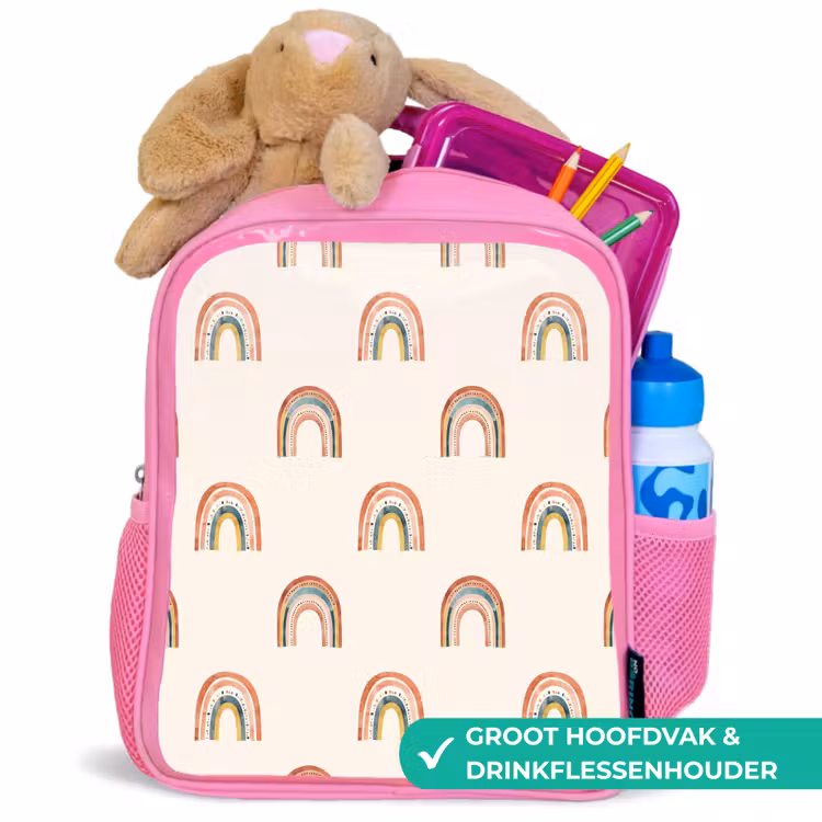 Kinderrugzak - Roze - Boho - Regenboog - Patroon — 2