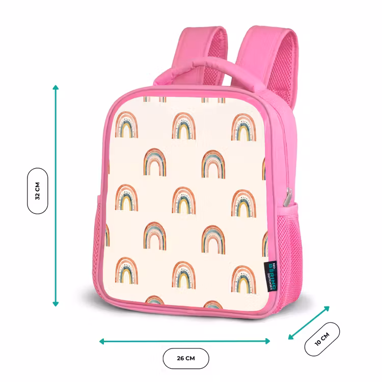 Kinderrugzak - Roze - Boho - Regenboog - Patroon — 3