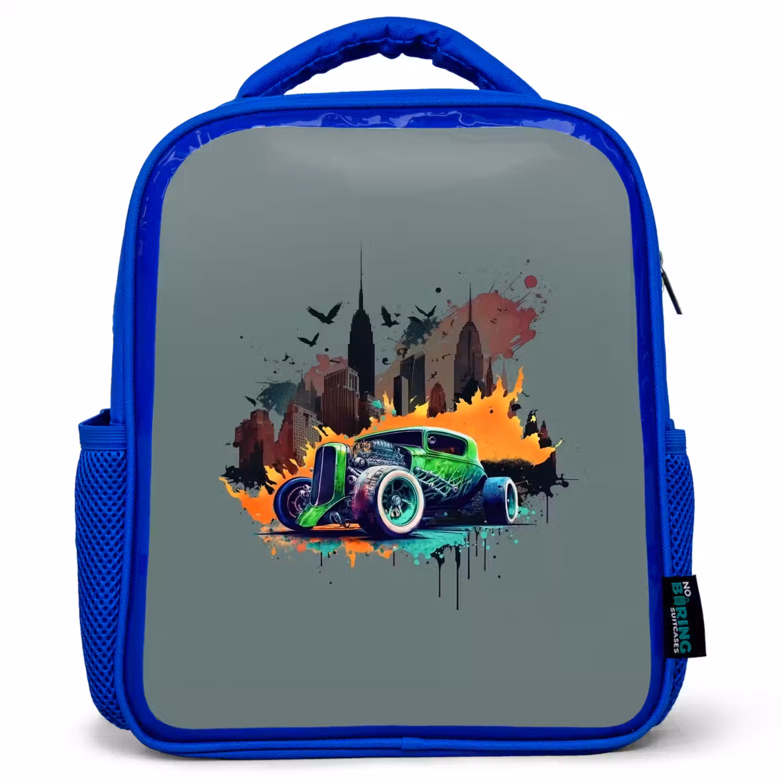 Kinderrugzak - Blauw - Auto in spookstad — 1