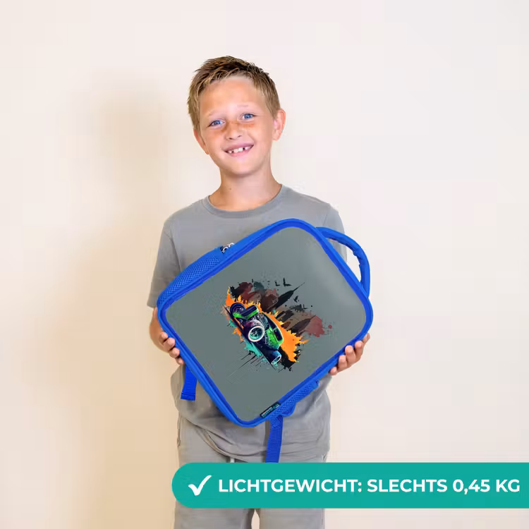 Kinderrugzak - Blauw - Auto in spookstad — 2