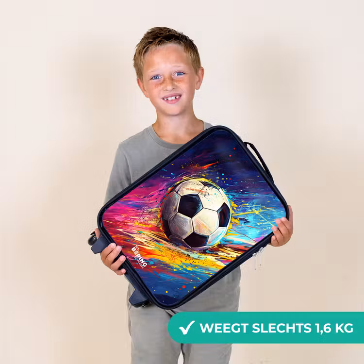 Kinderkoffer - Neon - Voetbal - Kleurrijk — 2