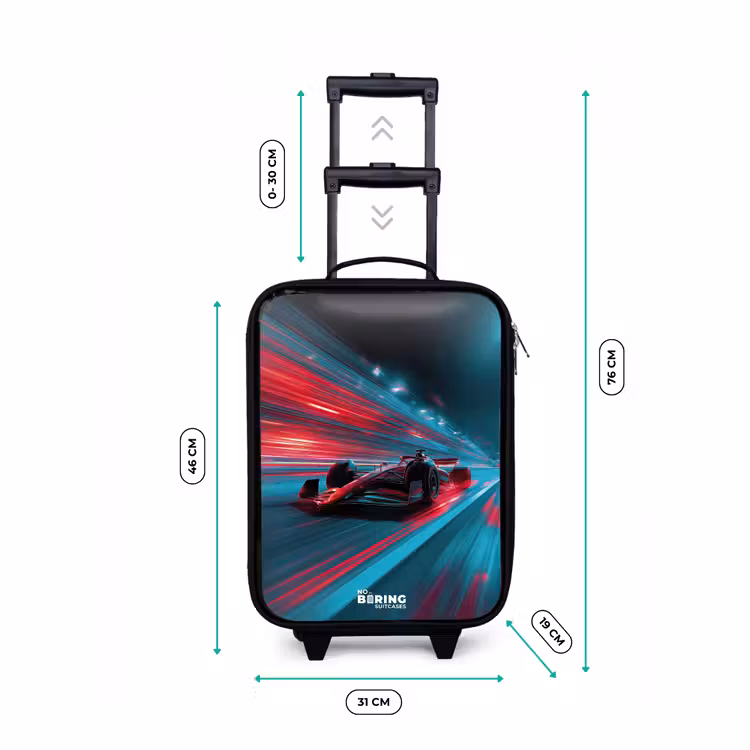 Kinderkoffer - Raceauto - Baan - Neon - Verlichting — 6