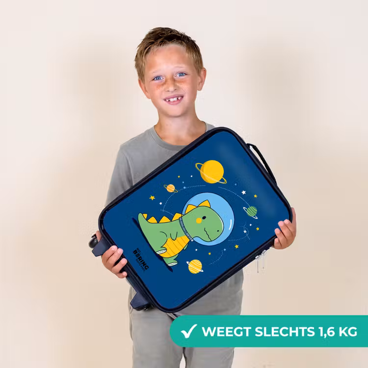 Kinderkoffer - Dino - Planeet - Ster - Blauw — 2