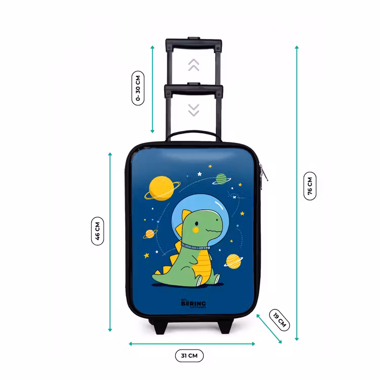 Kinderkoffer - Dino - Planeet - Ster - Blauw — 6