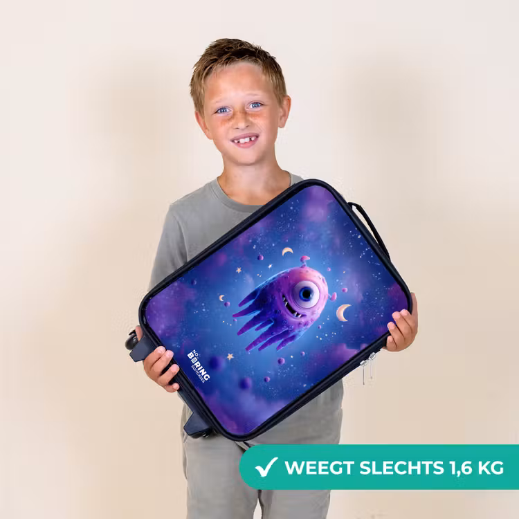 Kinderkoffer - Vrolijk paarsoog in de ruimte — 2