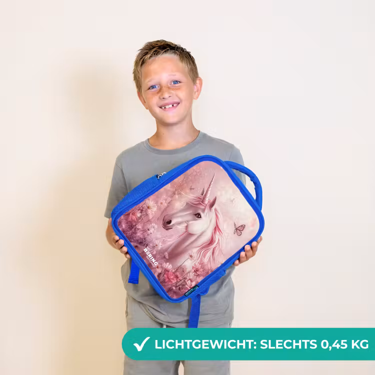 Kinderrugzak - Blauw - Eenhoorn - Roze - Vlinders - Bloemen — 2