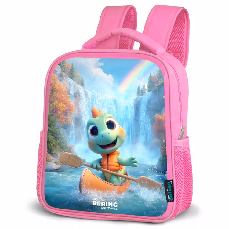 Kinderrugzak - Roze - Dino - Natuur - Waterval — 6