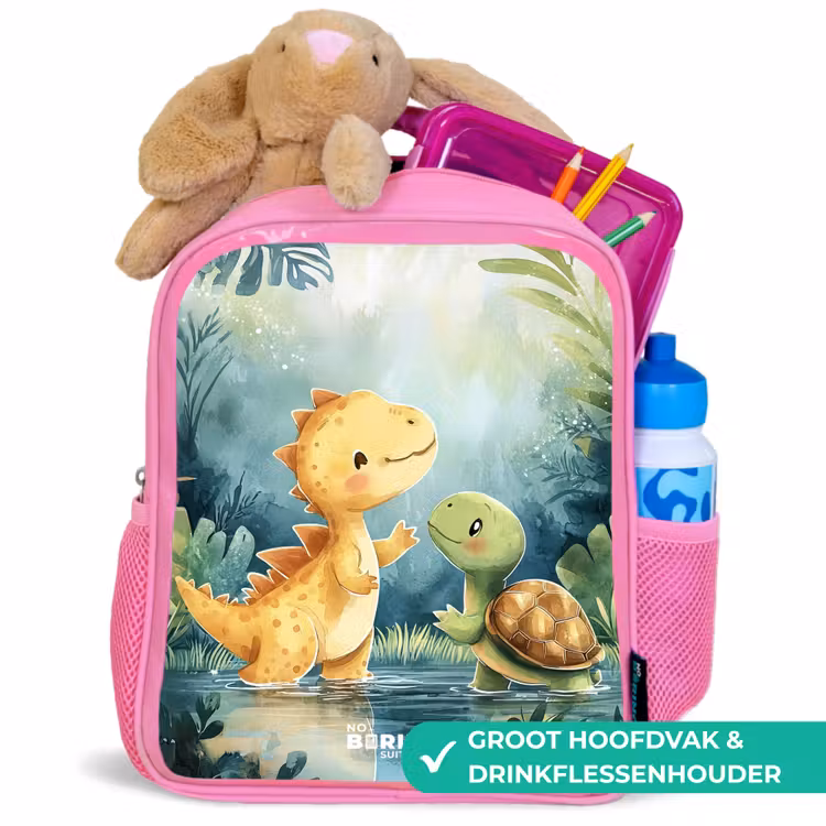 Kinderrugzak - Roze - Dino - Schildpad - Jungle — 2