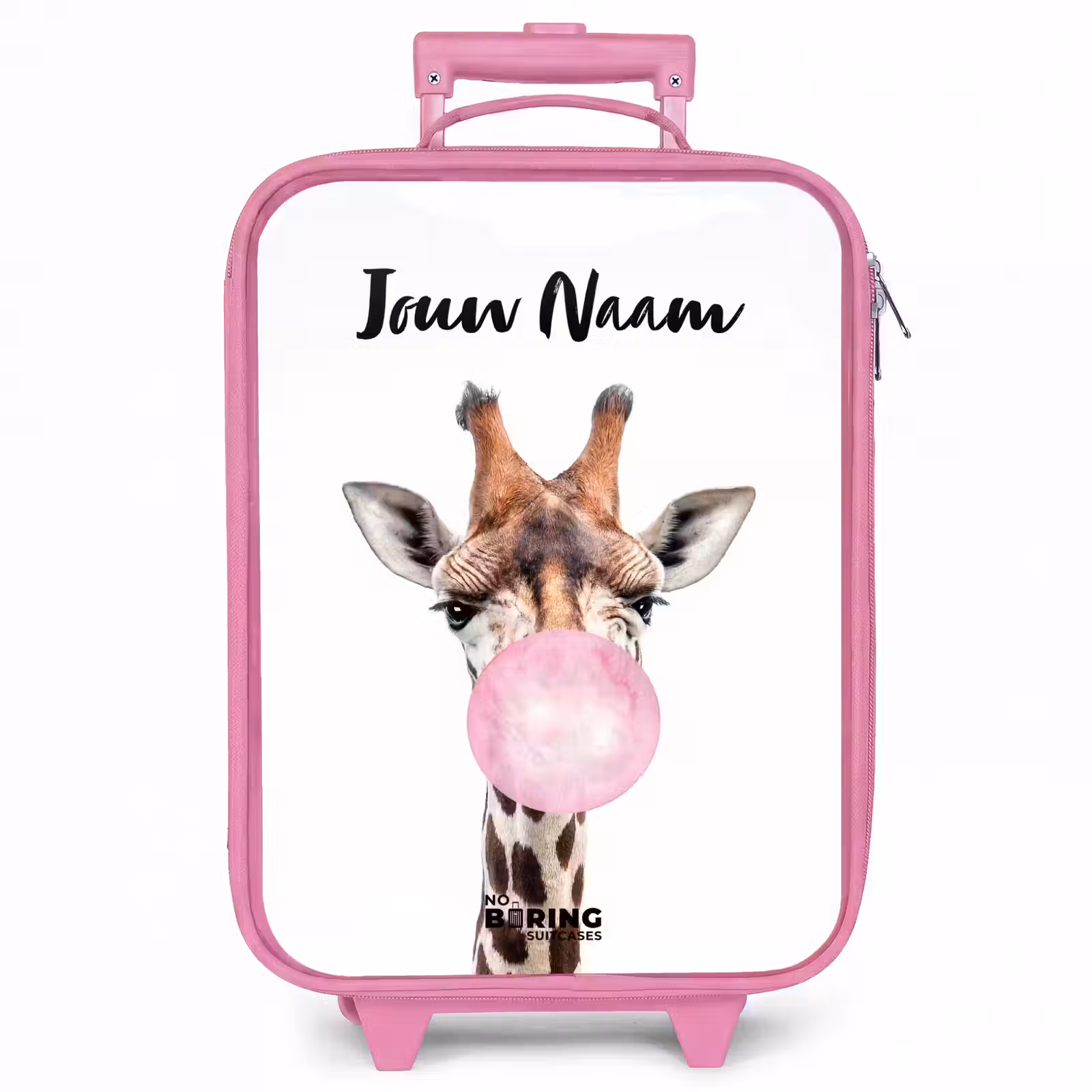 Kinderkoffer met naam - Roze - Kauwende Kobus — 1