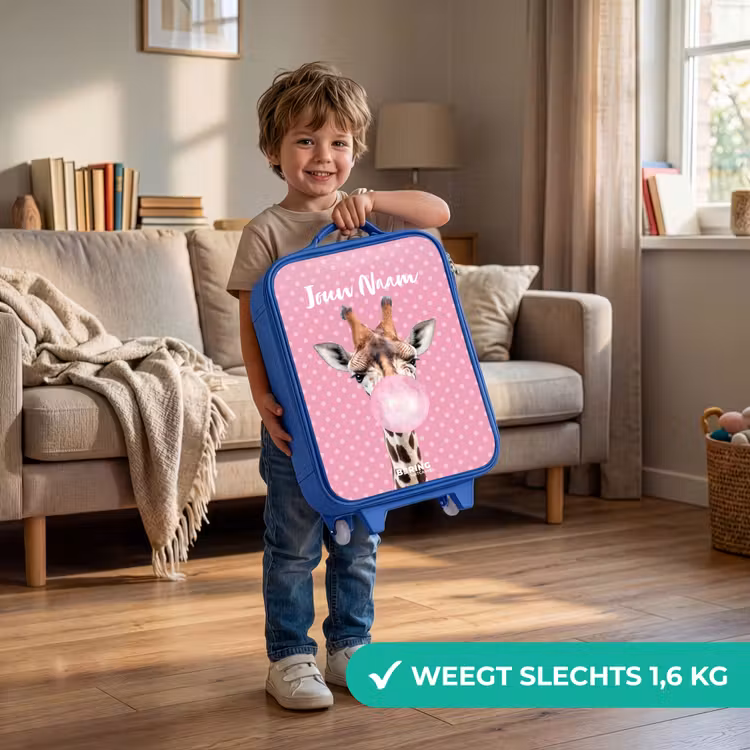 Kinderkoffer met naam - Blauw - Bubblegum Billy — 2