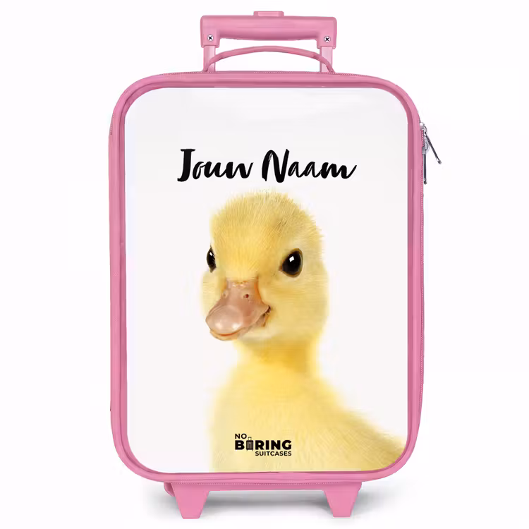 Kinderkoffer met naam - Roze - Barry de Badeend — 1