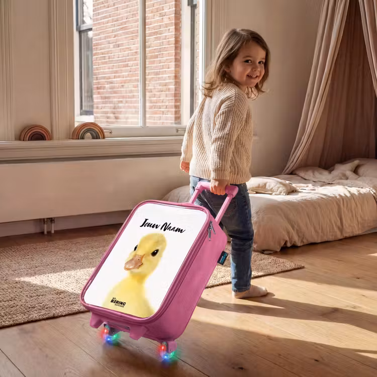 Kinderkoffer met naam - Roze - Barry de Badeend — 3