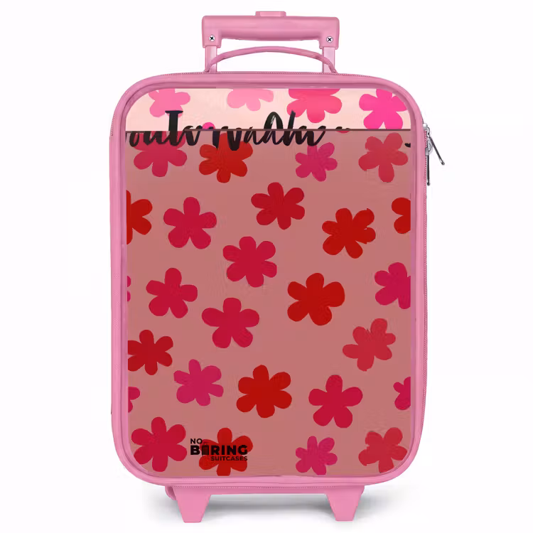 Kinderkoffer met naam - Roze - Bloemen - Patroon - Roze — 1