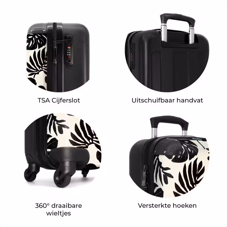 Koffer - Modern - Monstera - Zwart — 7
