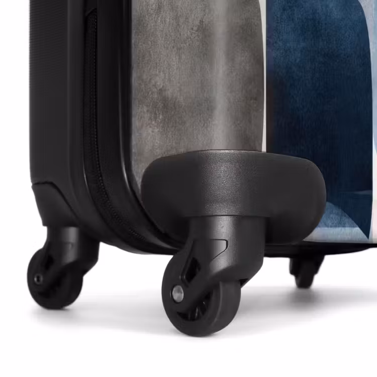 Koffer - Patroon - Blauw - Vierkanten — 6