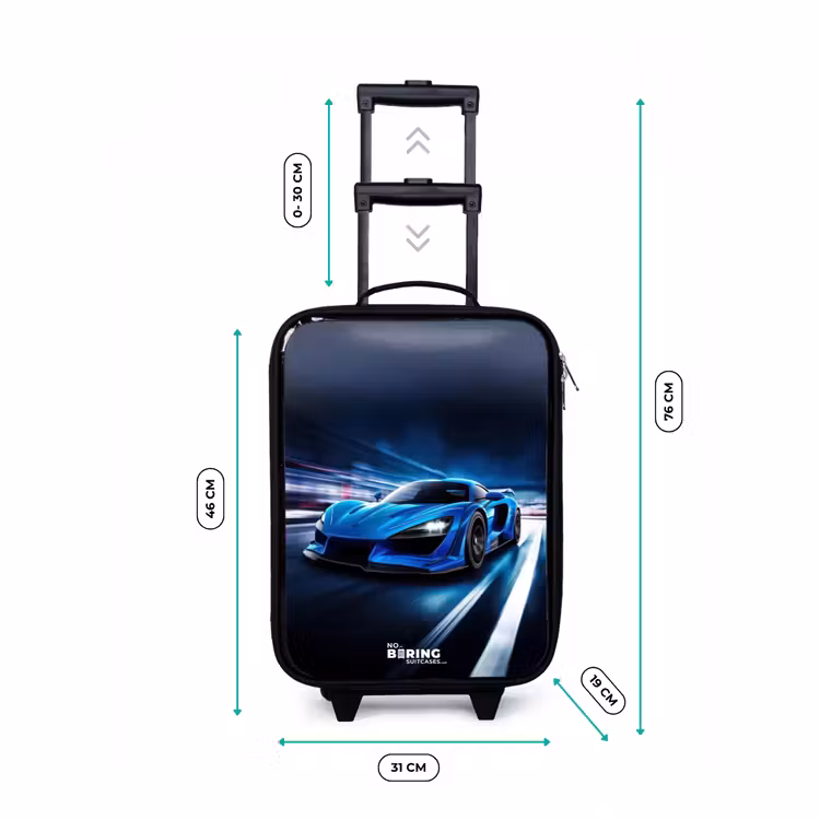 Kinderkoffer - Blauwe sportauto — 6