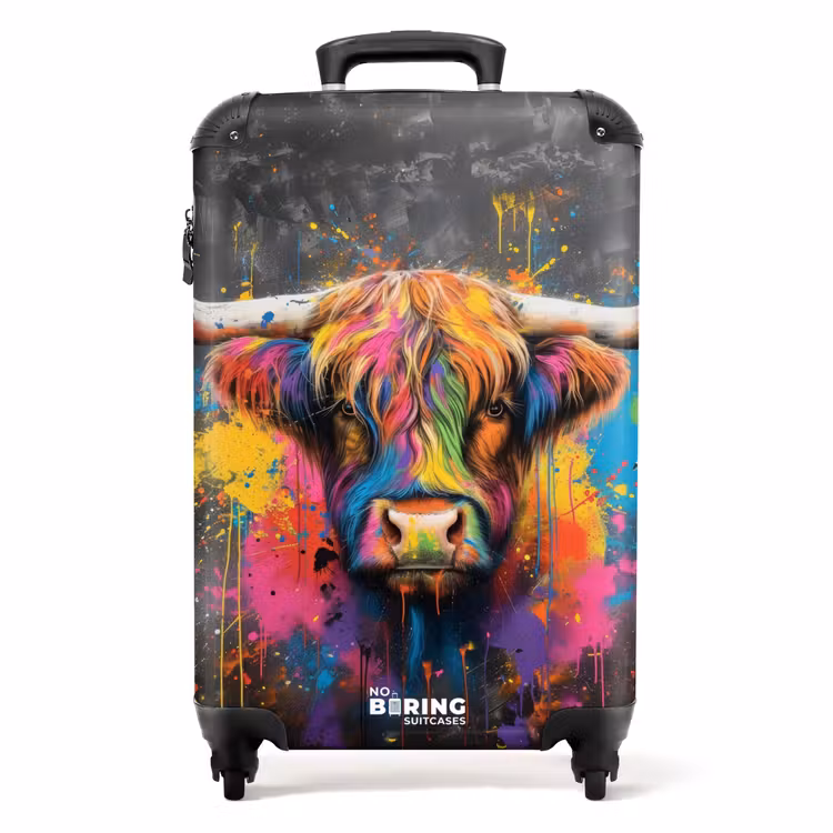 Koffer - Schotse hooglander als graffiti art — 1