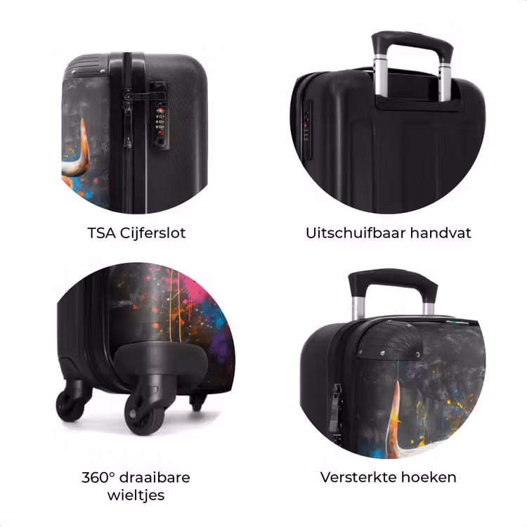 Koffer - Schotse hooglander als graffiti art — 7