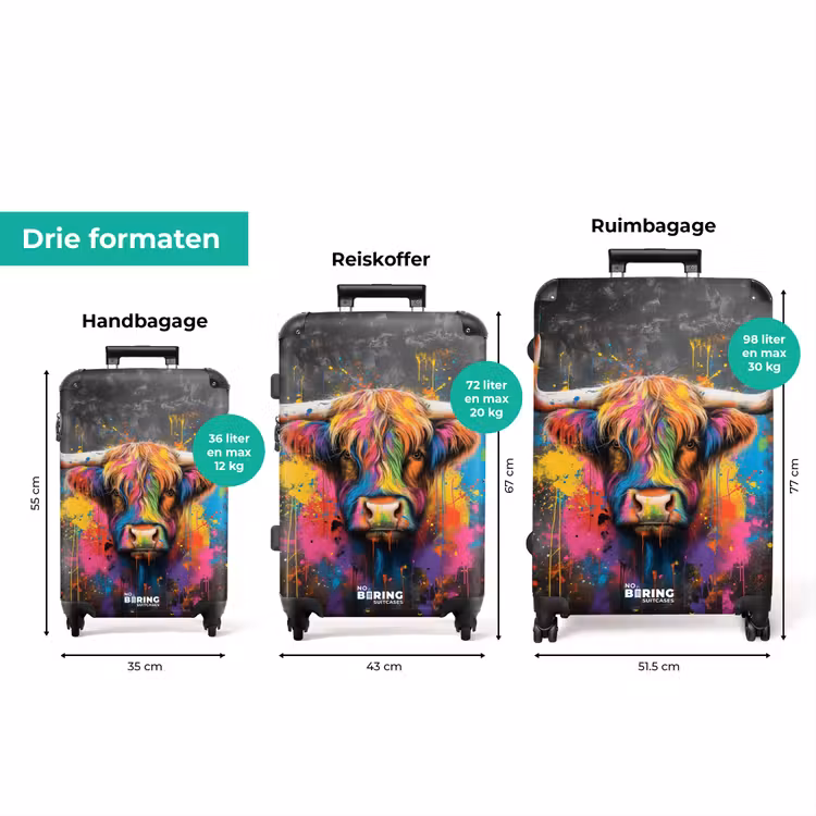 Koffer - Schotse hooglander als graffiti art — 8