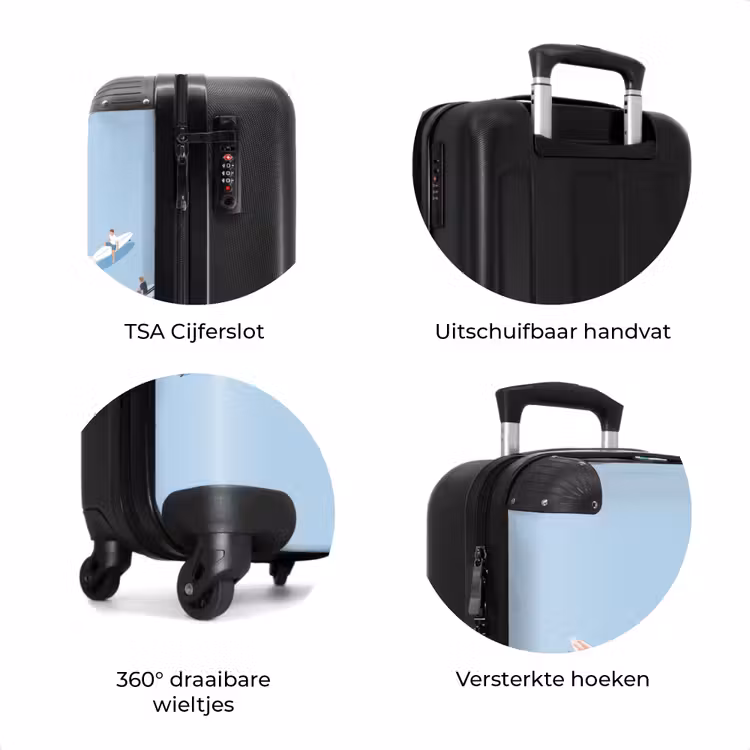 Koffer - Mensen - Surfen - Water - Zomer - Illustratie — 7