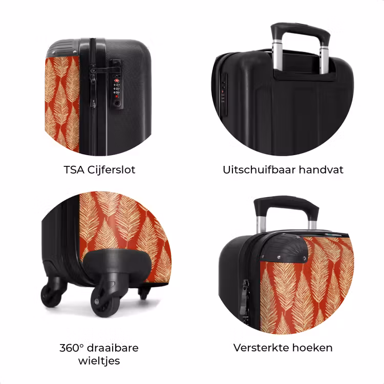 Koffer - Rood - Botanisch - Varen - Patroon — 7