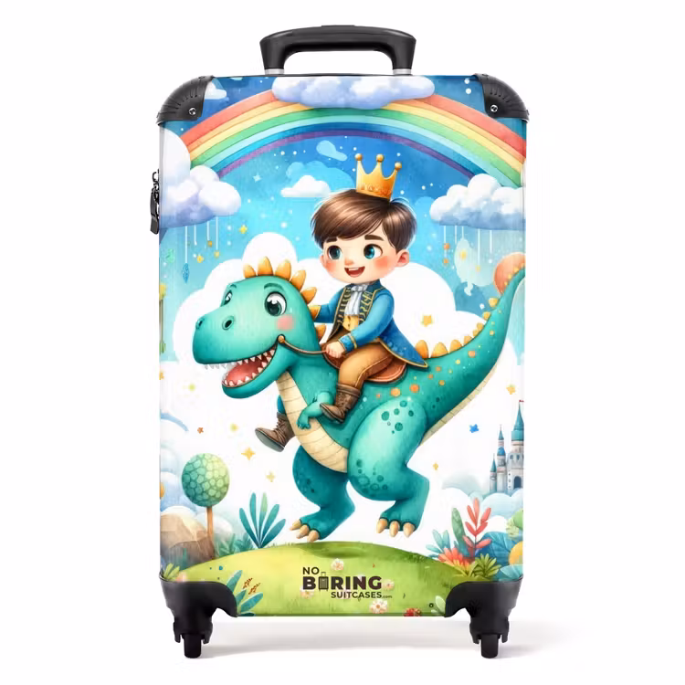 Koffer - Prins met Kroon op een Groene Dino — 1