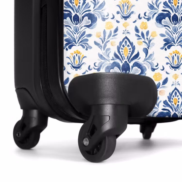 Koffer - Barok patroon blauw geel — 6