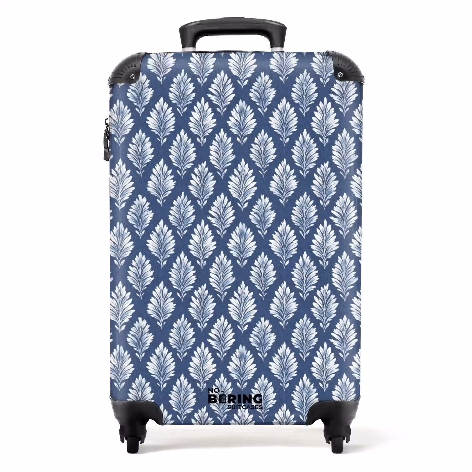Koffer - Blad patroon blauw — 1
