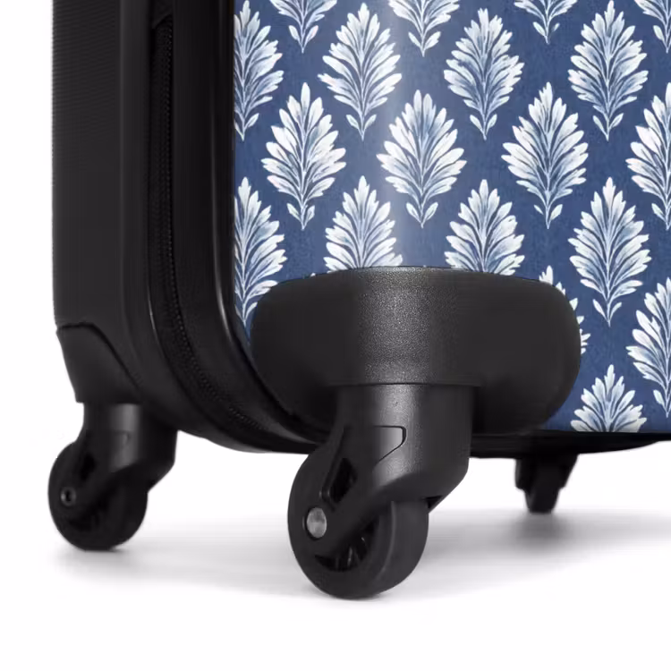 Koffer - Blad patroon blauw — 6