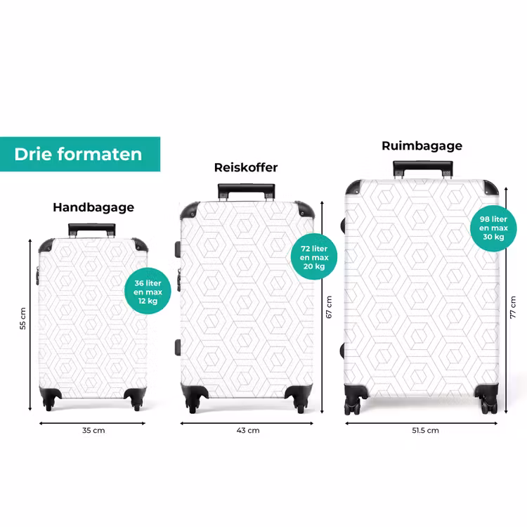 Koffer - Grafisch - Patroon - Modern — 3