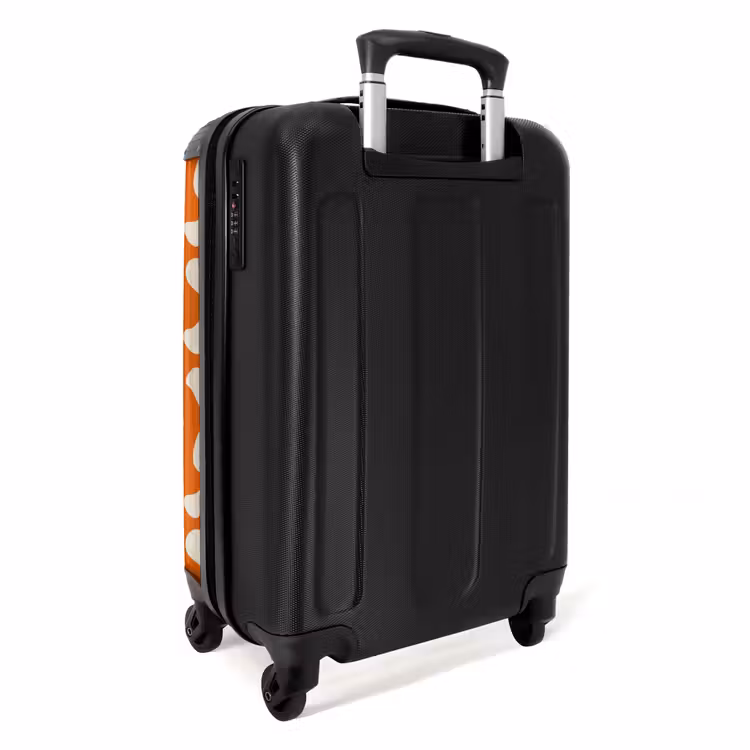 Koffer - Oranje - Ruitpatroon - Wit — 3