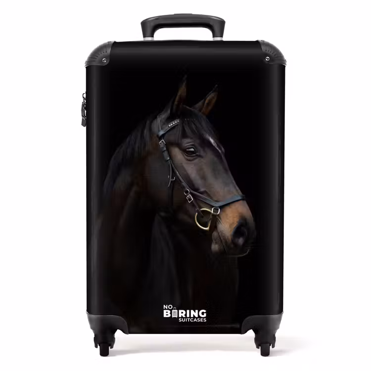 Koffer - Elegant zwart paard — 1