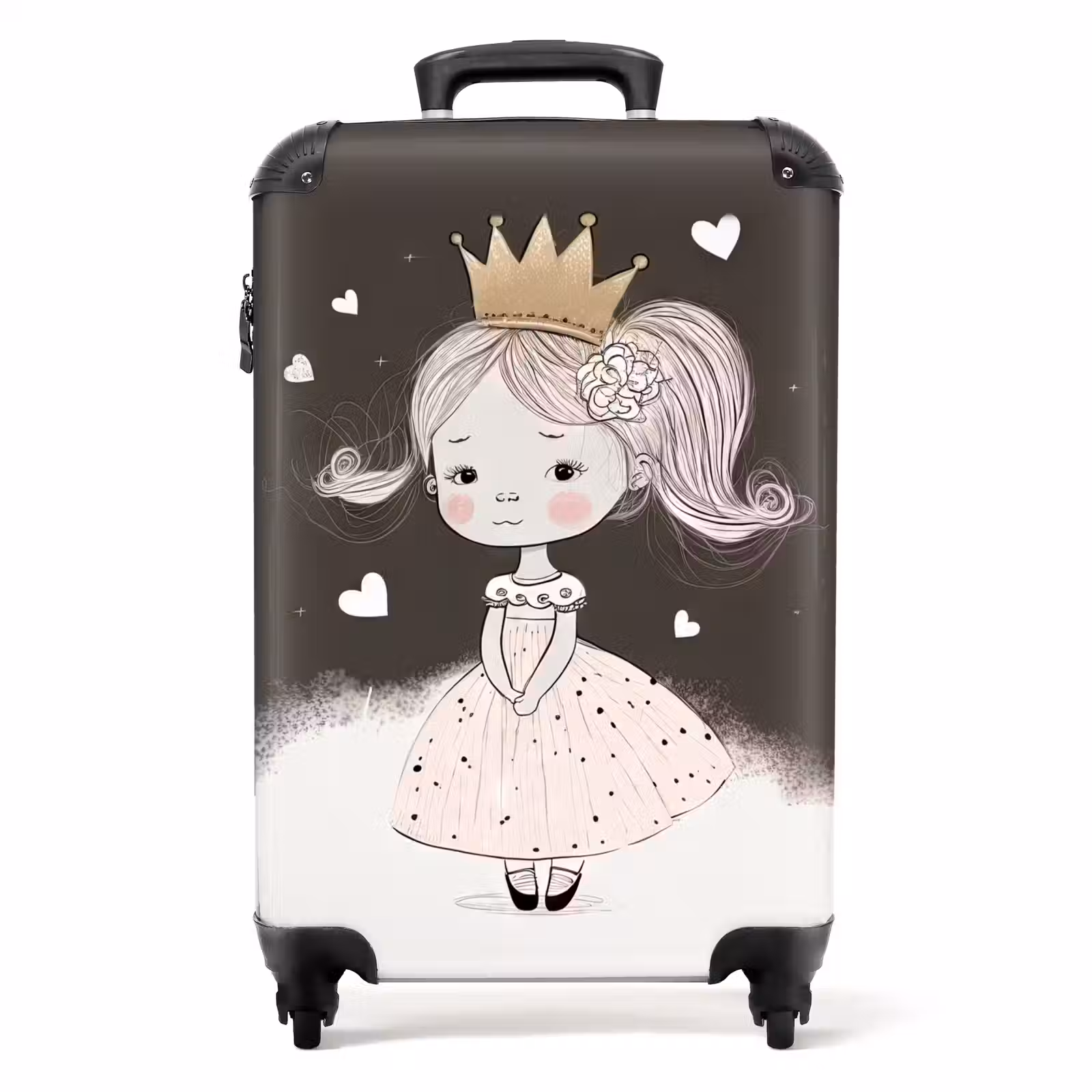 Koffer - Verlegen prinses met bloem — 1