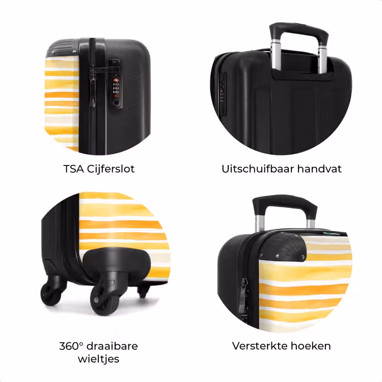 Koffer - Strepen patroon geel — 7