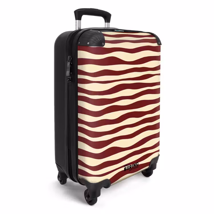 Koffer - Golven - Rood - Patroon - Crème — 2
